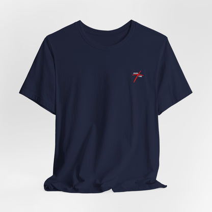 Christian Faith T-Shirt — "Delivered Completely, Healed Throughly, Saved Mightily" Tee with Cross