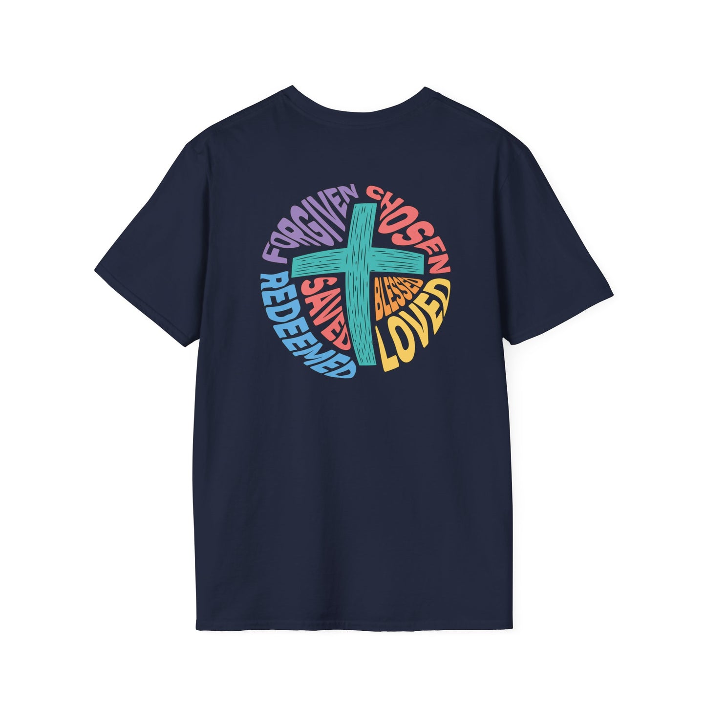 Retro Cross Circle - Unisex Softstyle T-Shirt