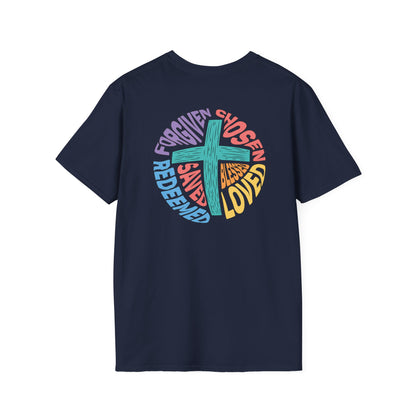 Retro Cross Circle - Unisex Softstyle T-Shirt