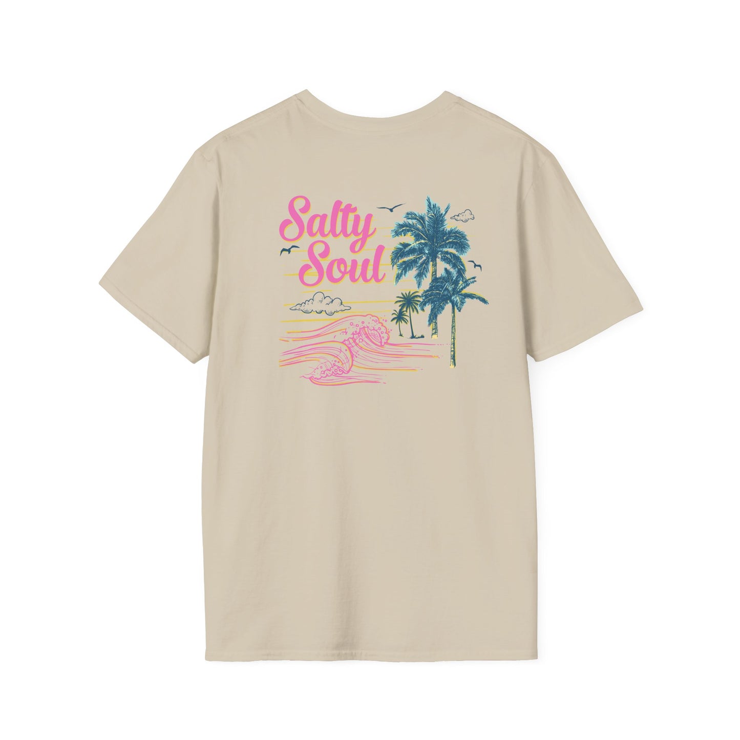 "Salty Soul" Back Print Unisex Softstyle T-Shirt