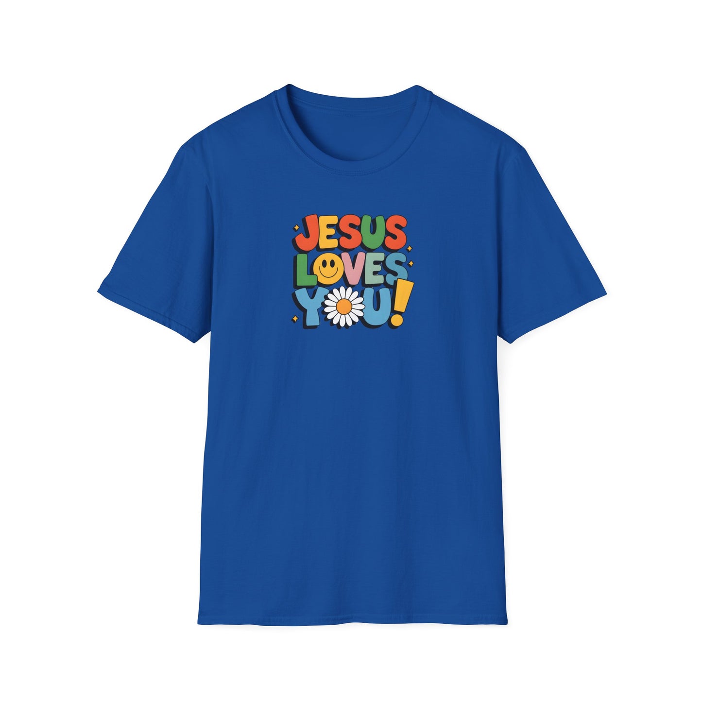 "Jesus Loves You" - Unisex Softstyle T-Shirt – Vibrant Faith-Inspired Tee