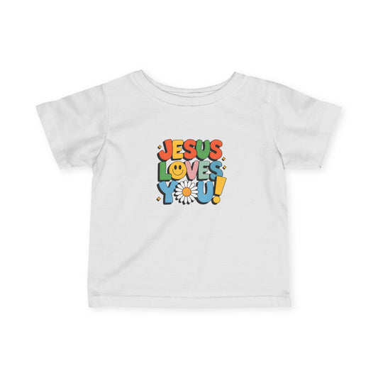 "Jesus Loves You" - Infant Fine Jersey Tee
