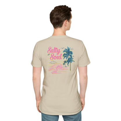 "Salty Soul" Back Print Unisex Softstyle T-Shirt