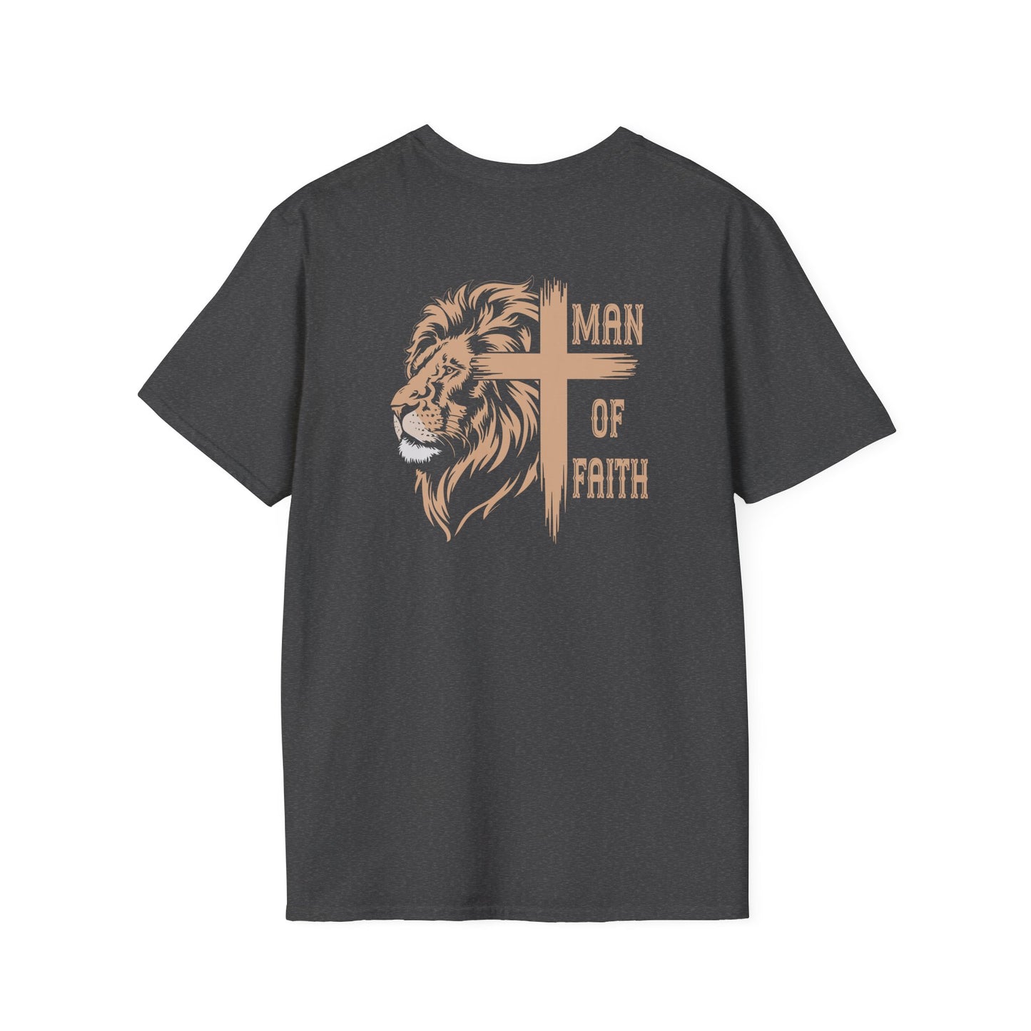 "Man of Faith" Back Print Unisex Softstyle T-Shirt