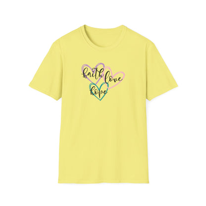 "Faith Love Hope"Unisex Softstyle T-Shirt