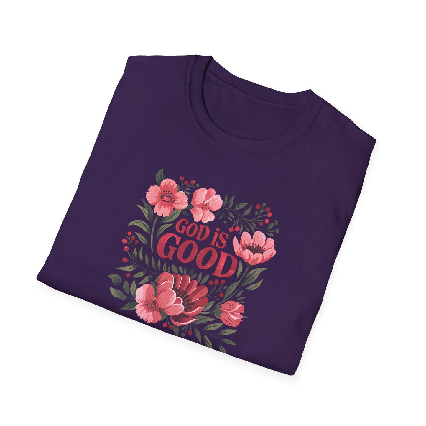 Floral "God is Good" - T-Shirt for Inspirational Wear