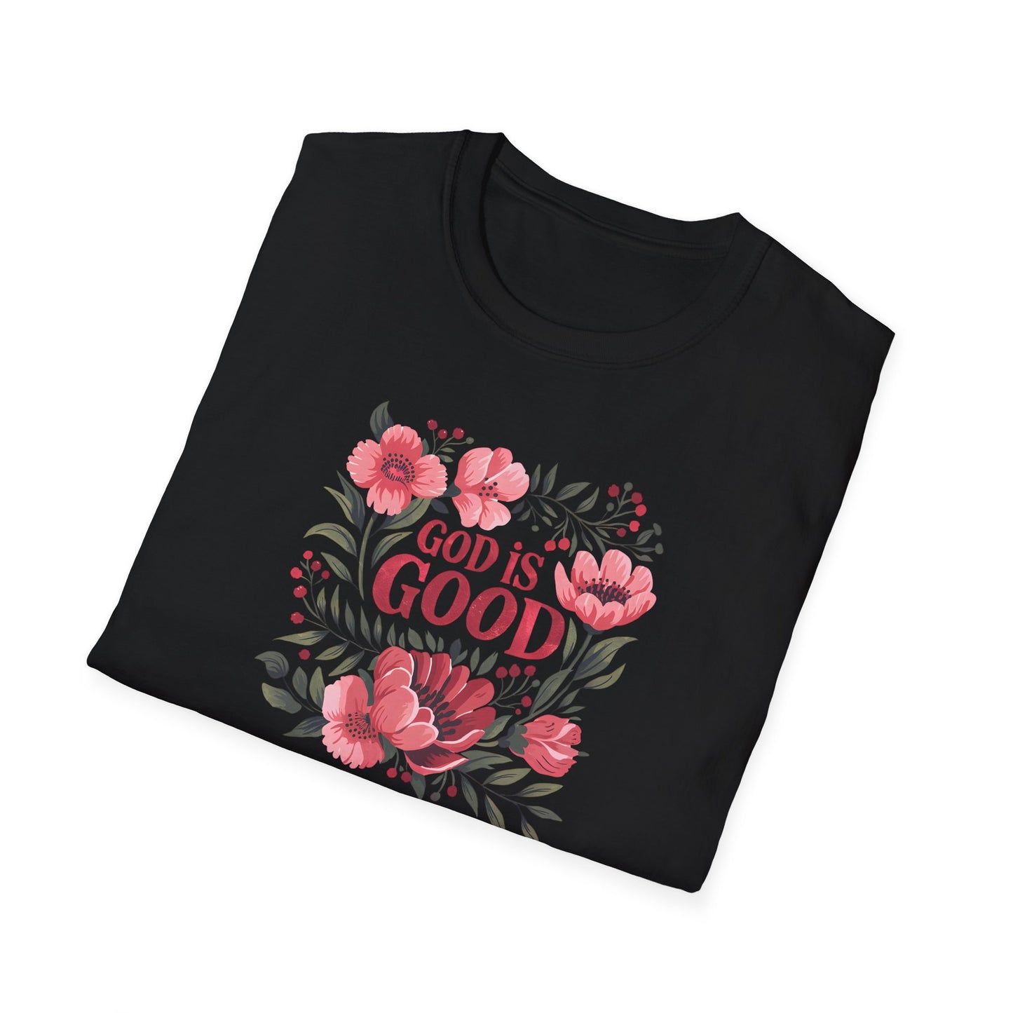Floral "God is Good" - T-Shirt for Inspirational Wear
