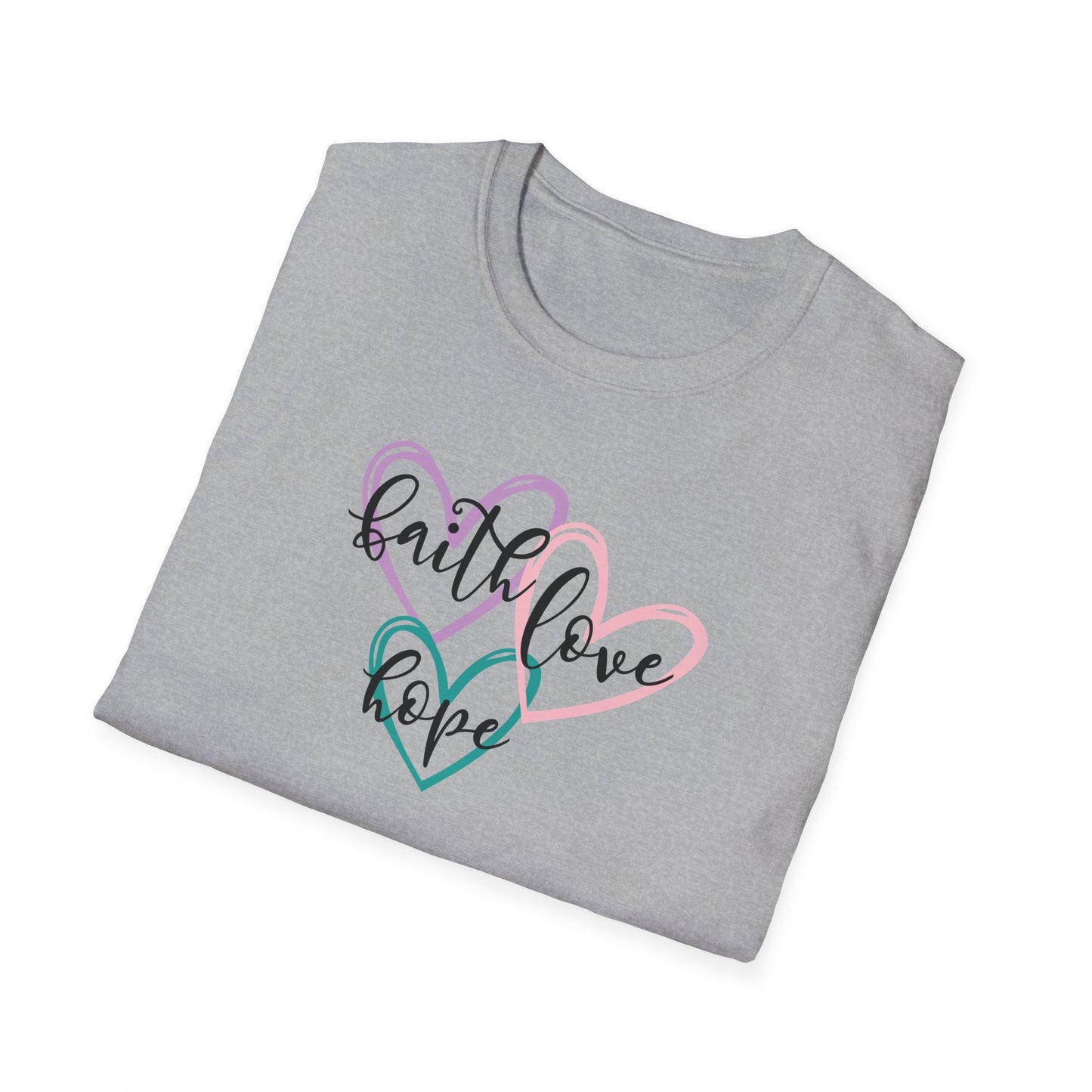 "Faith Love Hope"Unisex Softstyle T-Shirt