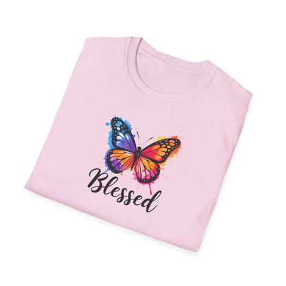 Color Splat Butterfly Unisex Softstyle T-Shirt