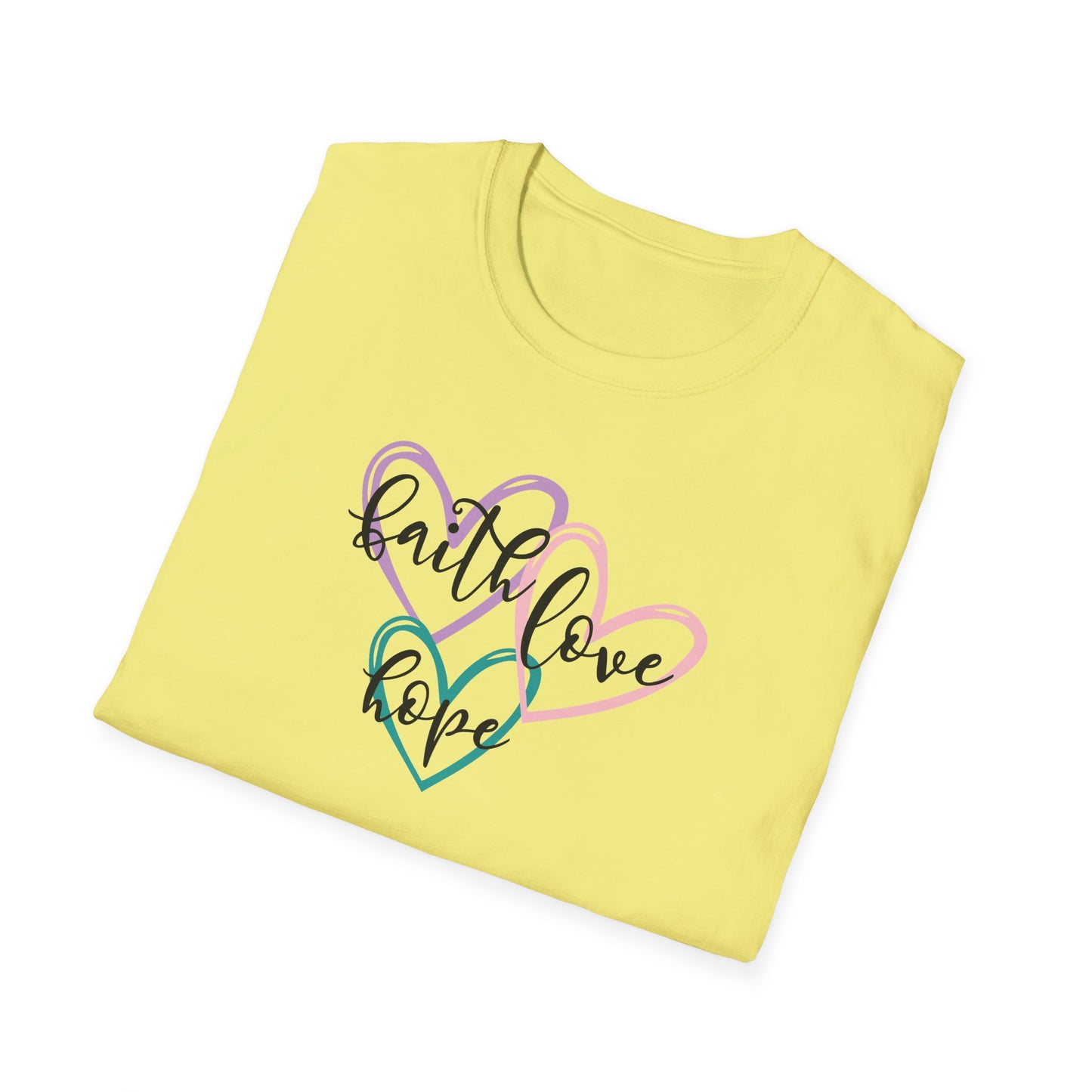 "Faith Love Hope"Unisex Softstyle T-Shirt