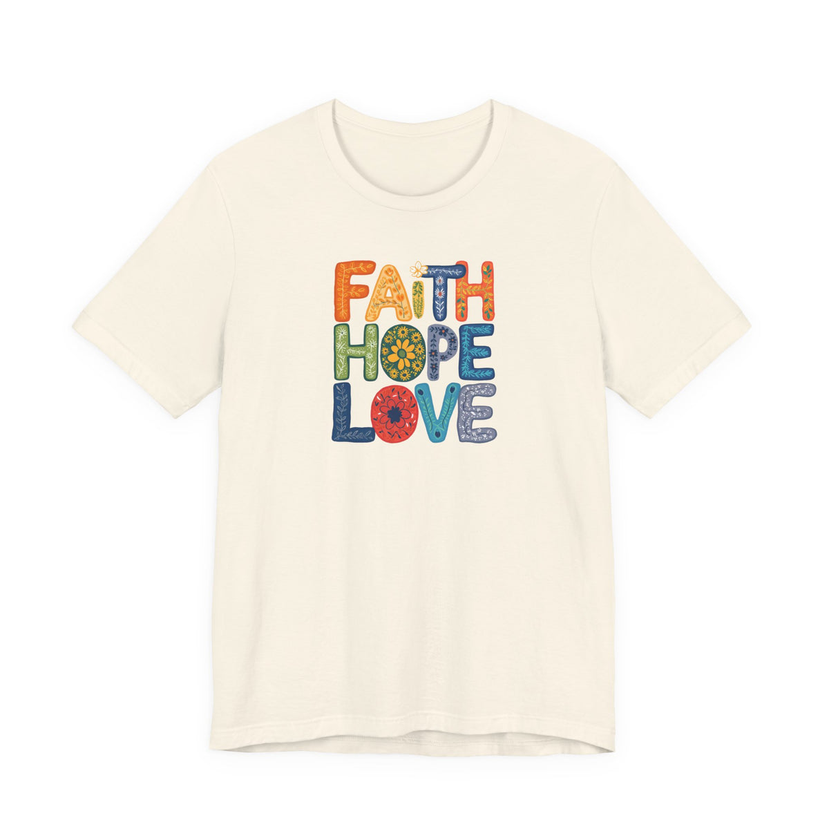 "Faith Hope Love" - Unisex Softstyle T-Shirt - Inspirational Graphic Tee