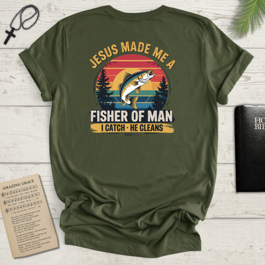 "Fisher of Man" Back Print - Softstyle T-Shirt
