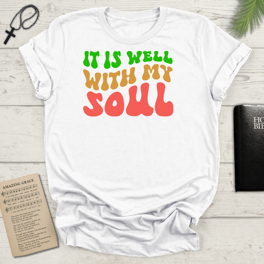 "It Is Well With My Soul" Front Print  Unisex Softstyle T-Shirt