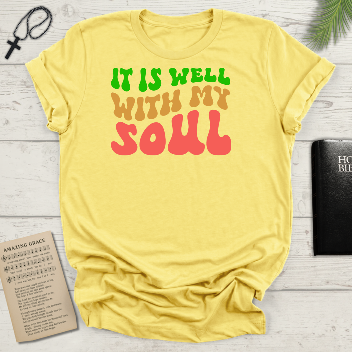 "It Is Well With My Soul" Front Print  Unisex Softstyle T-Shirt