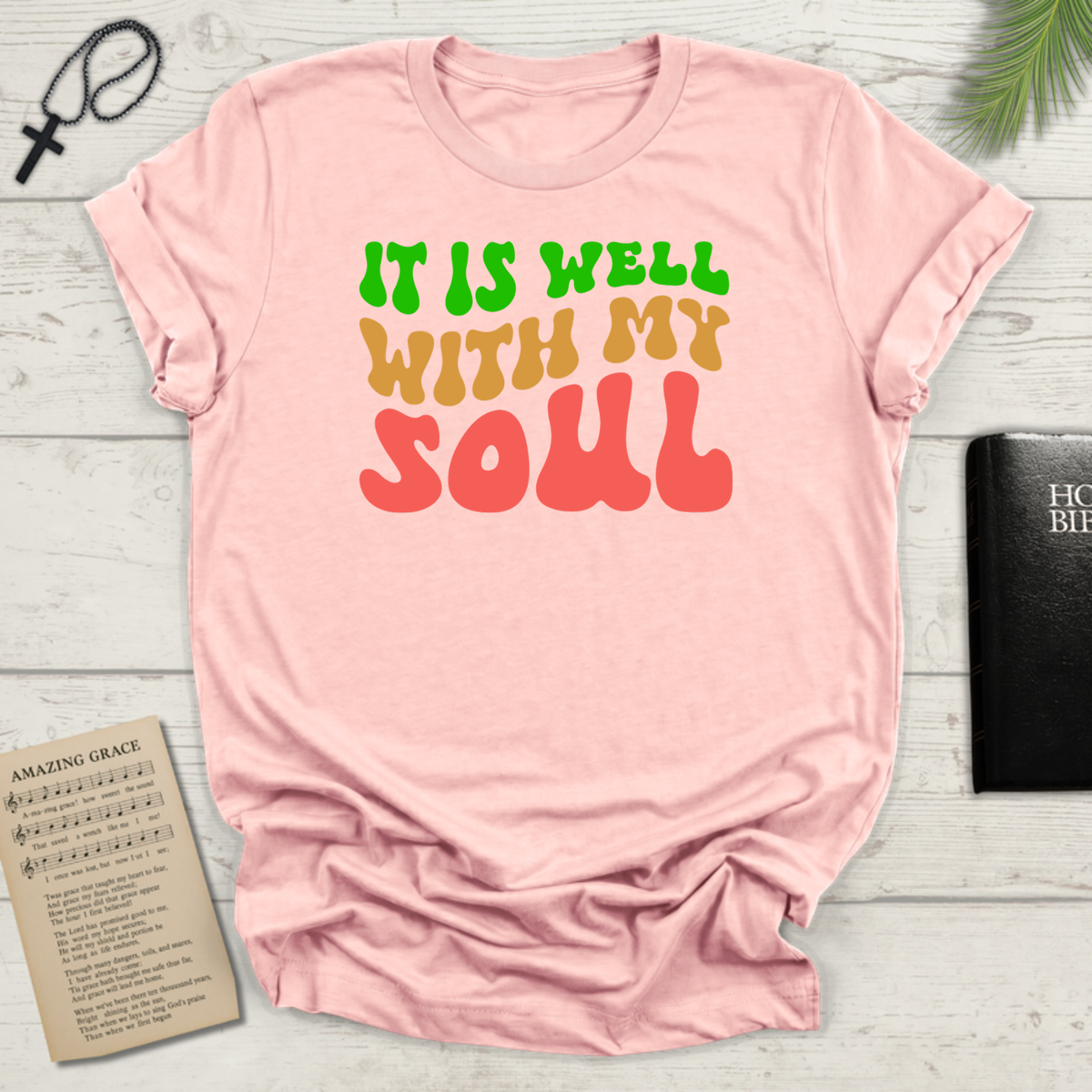 "It Is Well With My Soul" Front Print  Unisex Softstyle T-Shirt