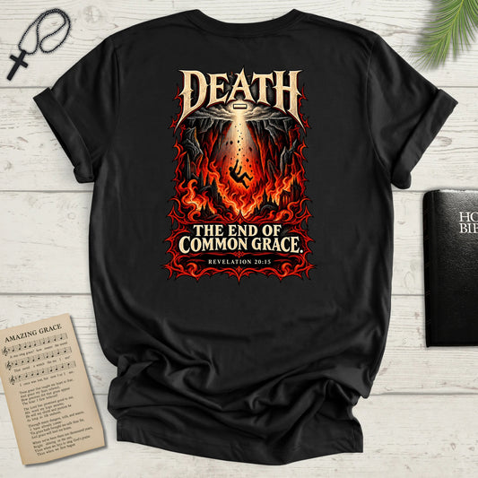"Death: The End of Common Grace" Graphic Tee (Apocalyptic Flame Design)