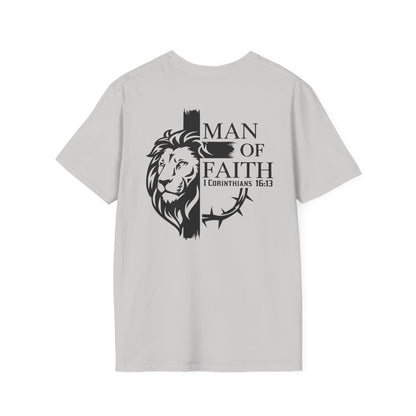Man of Faith Back PrintUnisex Softstyle T-Shirt