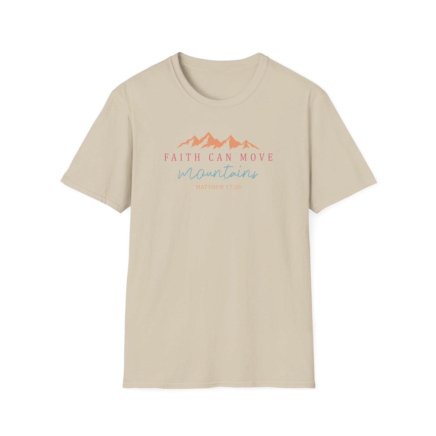 Faith Can Move Mountains Unisex Softstyle T-Shirt