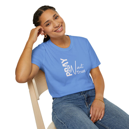 "Pray Wait Trust" Unisex Softstyle T-Shirt