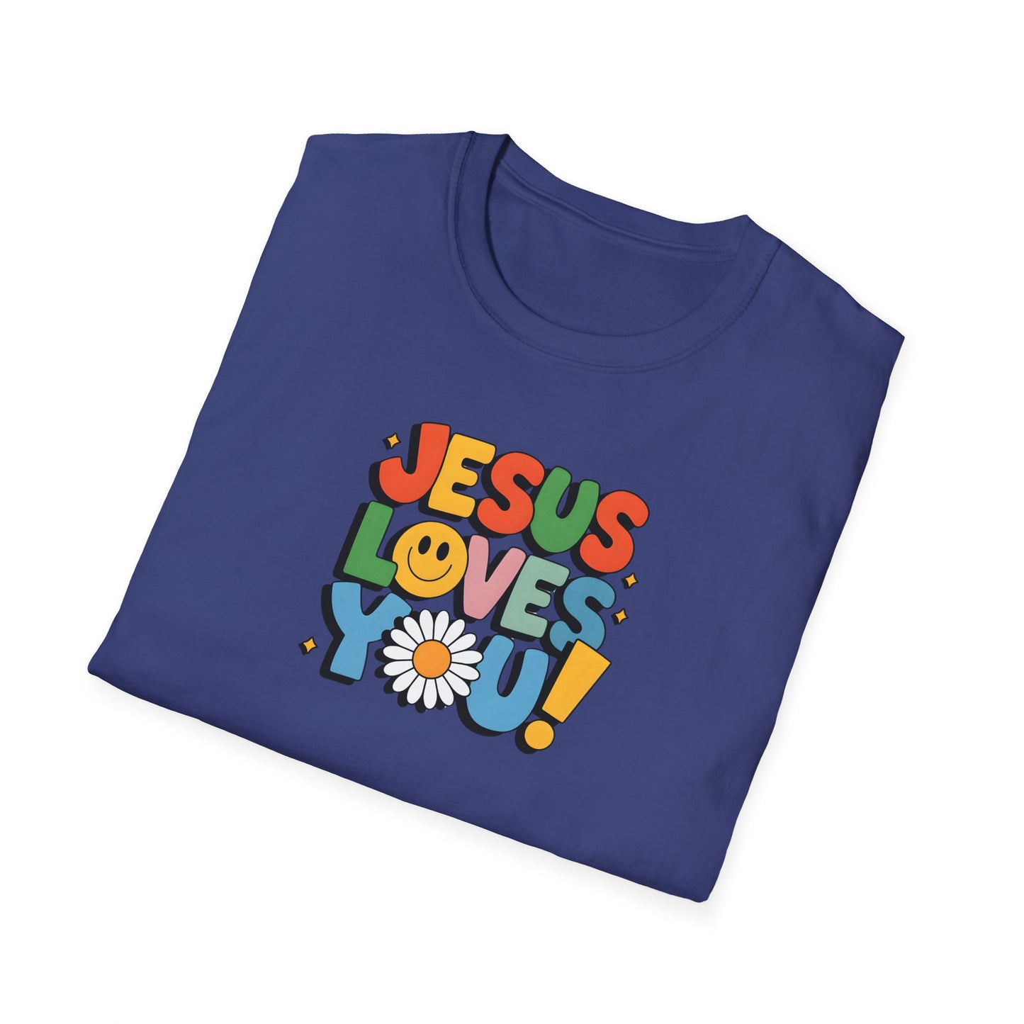 "Jesus Loves You" - Unisex Softstyle T-Shirt – Vibrant Faith-Inspired Tee