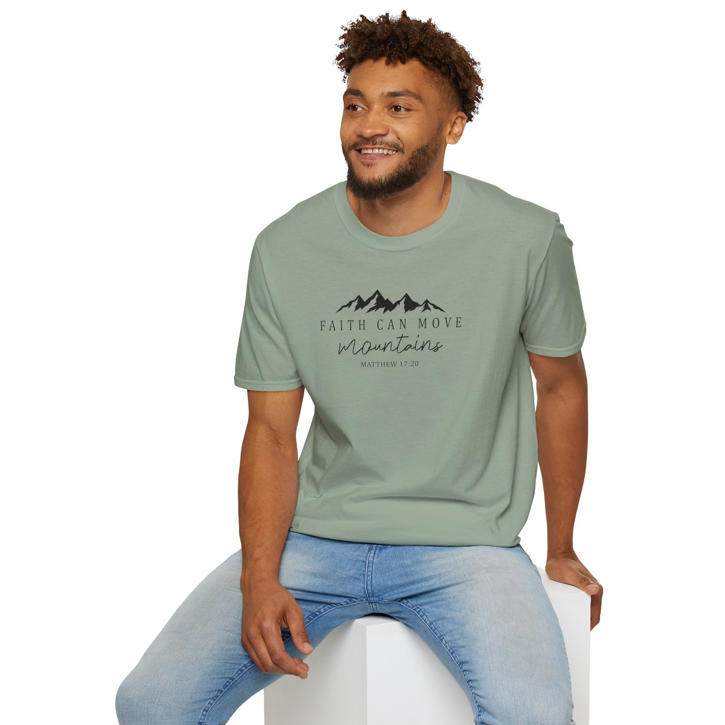 Faith Can Move Mountains D-2 Unisex Softstyle T-Shirt