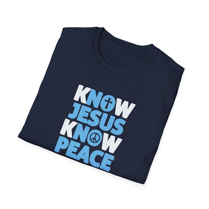 "Know Jesus Know Peace" Unisex Softstyle T-Shirt