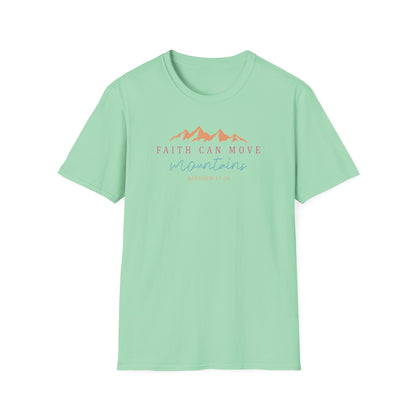 Faith Can Move Mountains Unisex Softstyle T-Shirt
