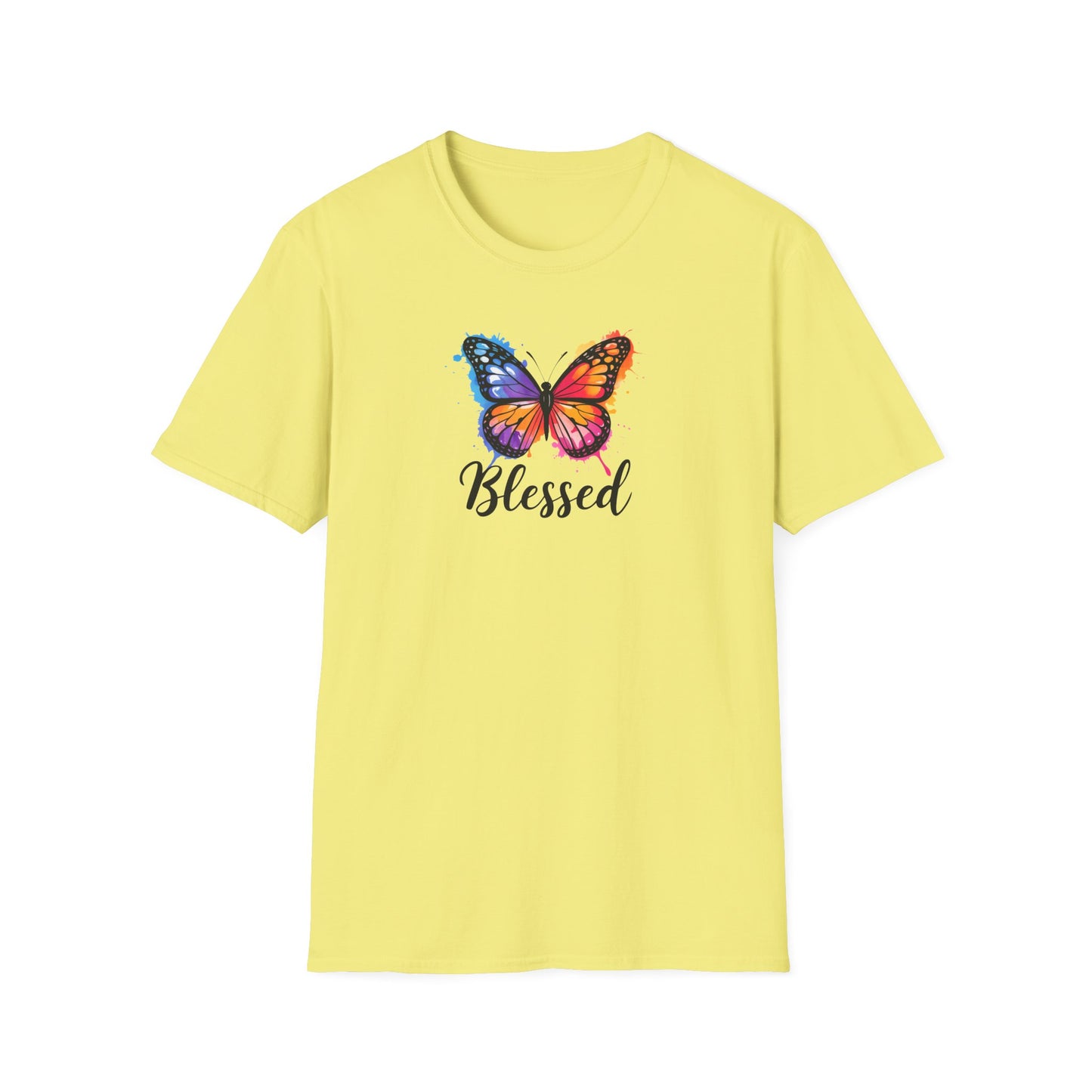 Color Splat Butterfly Unisex Softstyle T-Shirt