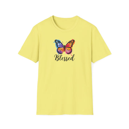 Color Splat Butterfly Unisex Softstyle T-Shirt
