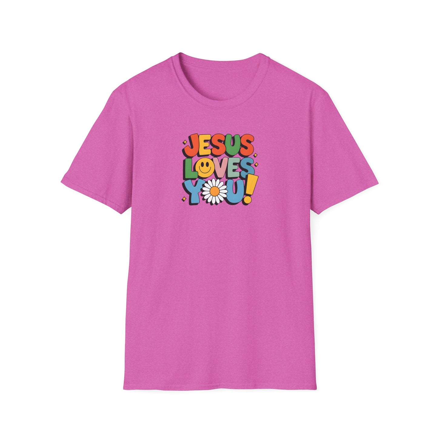 "Jesus Loves You" - Unisex Softstyle T-Shirt – Vibrant Faith-Inspired Tee