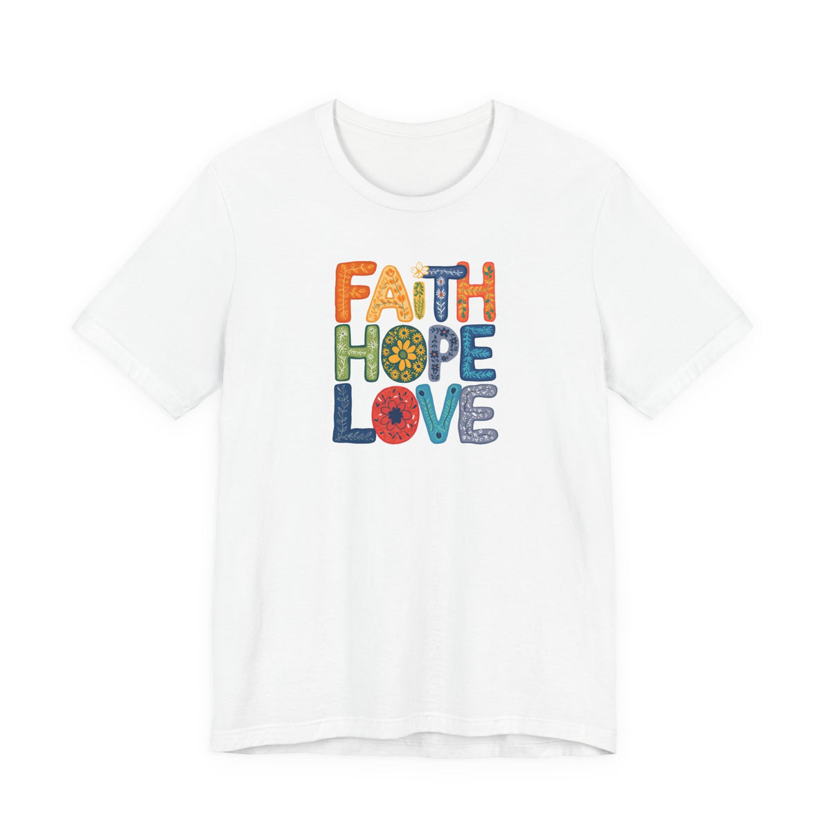 "Faith Hope Love" - Unisex Softstyle T-Shirt - Inspirational Graphic Tee