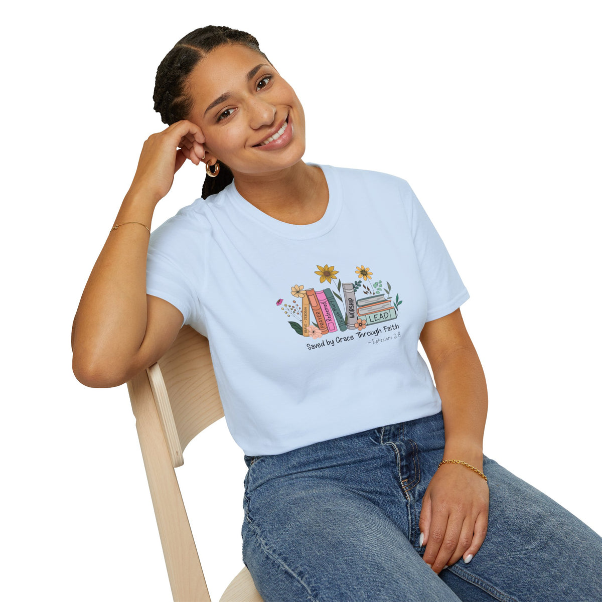 Flowers & Books Unisex Softstyle T-Shirt