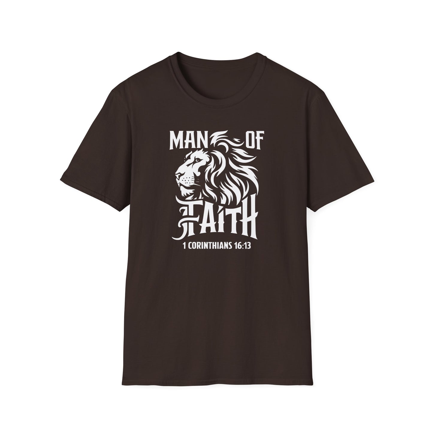 Man of Faith Front Unisex Softstyle T-Shirt
