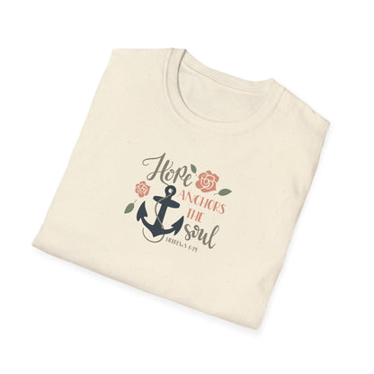 "Hope Anchors the Soul"  Unisex Softstyle T-Shirt