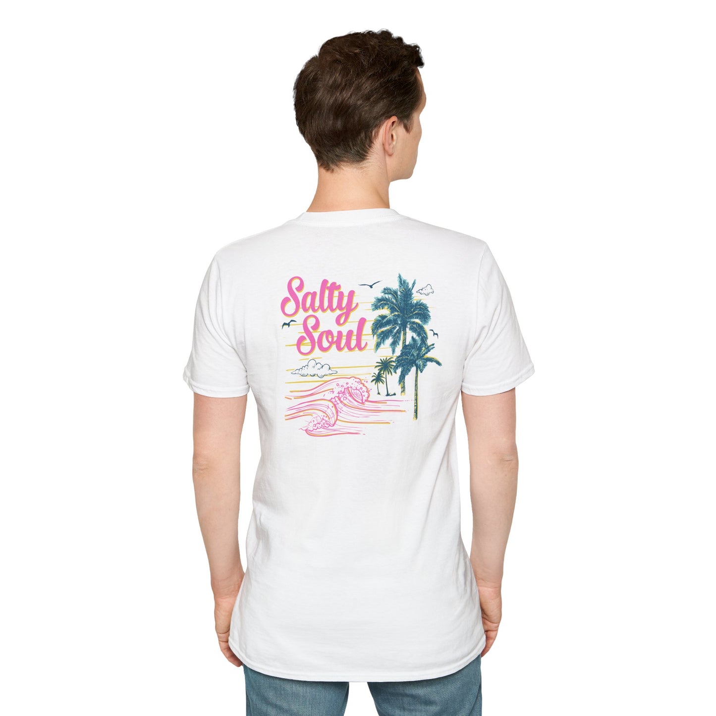 "Salty Soul" Back Print Unisex Softstyle T-Shirt