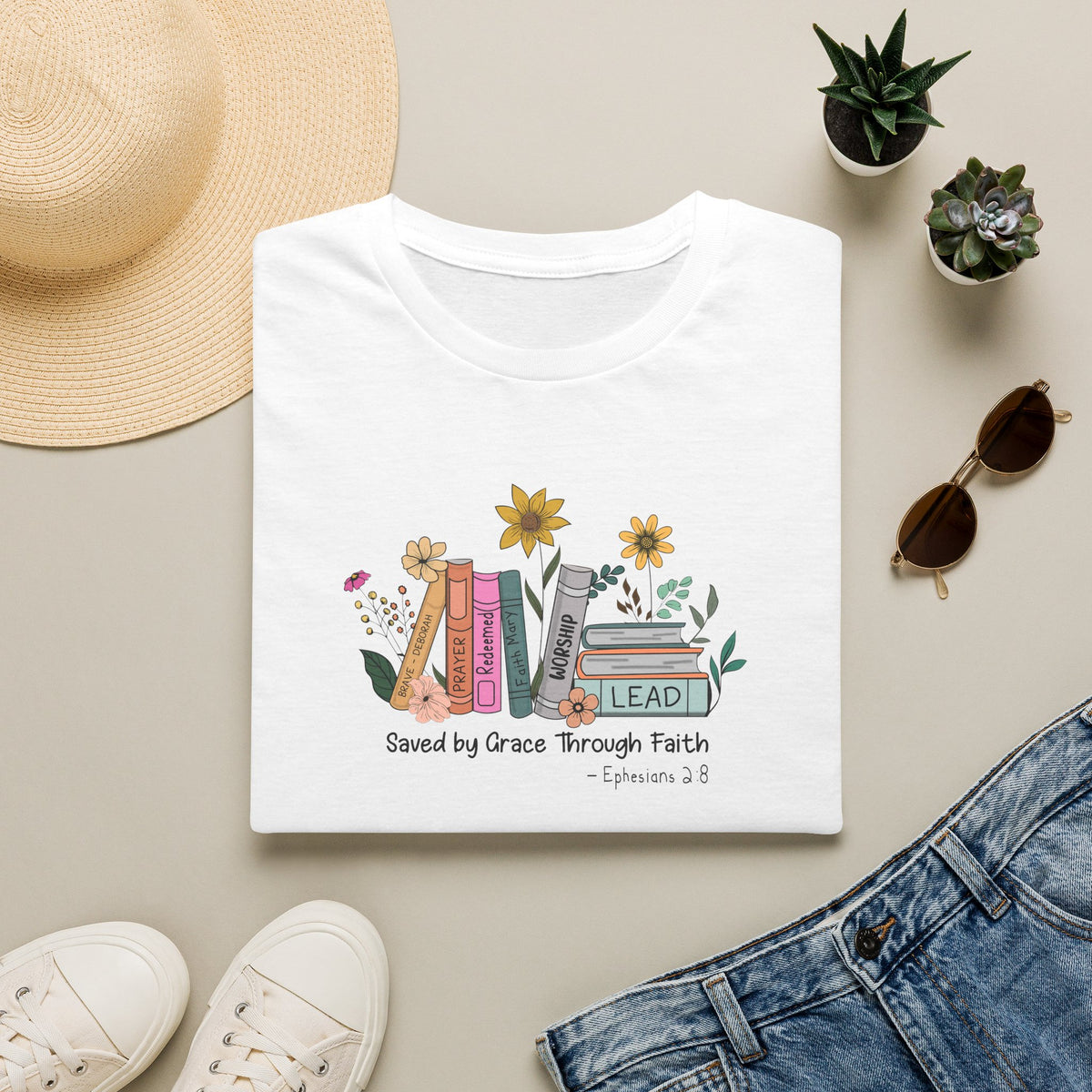 Flowers & Books Unisex Softstyle T-Shirt