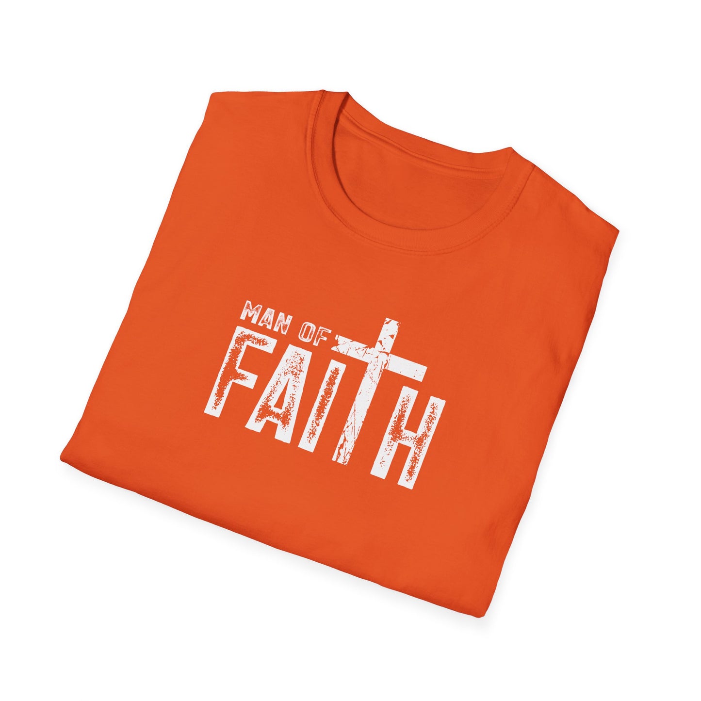 "Man of Faith" Retro Unisex Softstyle T-Shirt