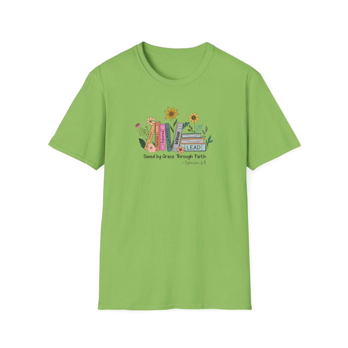 Flowers & Books Unisex Softstyle T-Shirt