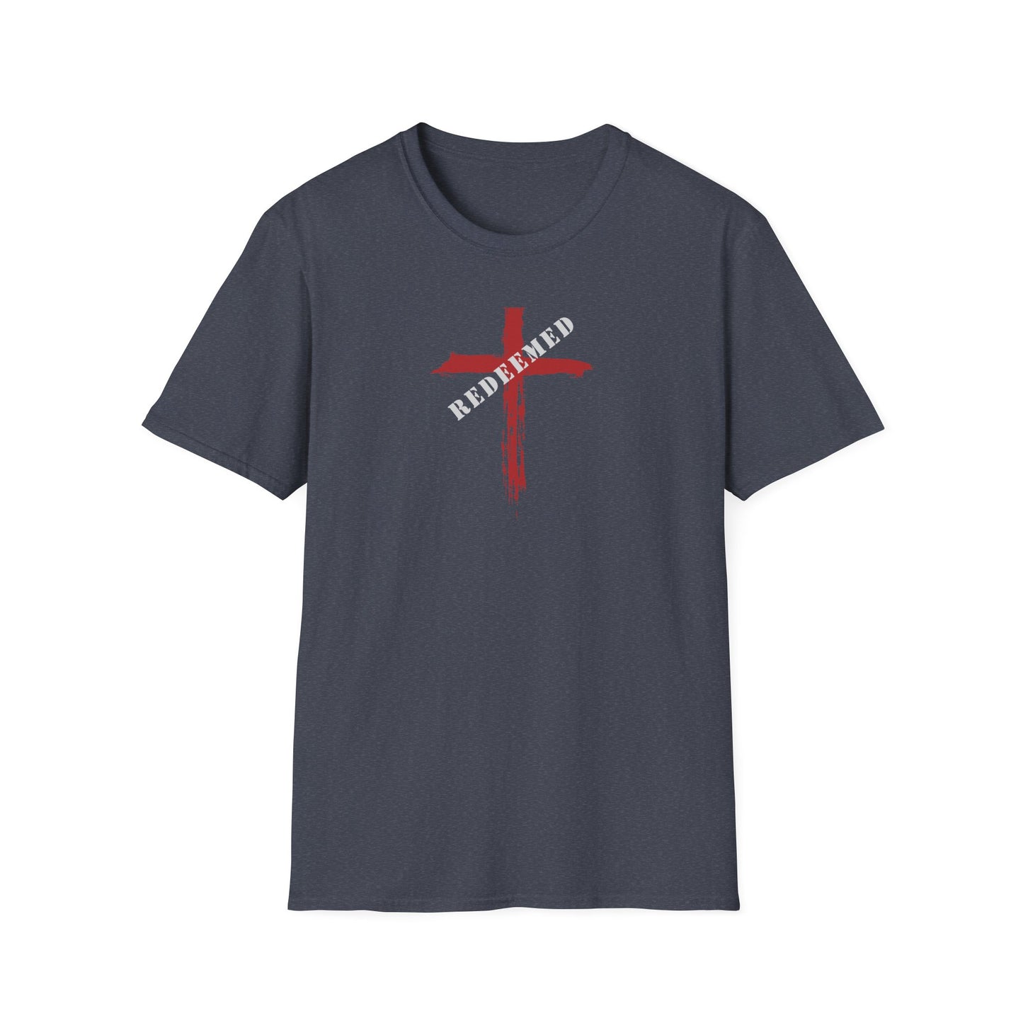 "Redeemed" Relays the message that God has paid the price for my sins through His Son's sacrifice Unisex Softstyle T-Shirt