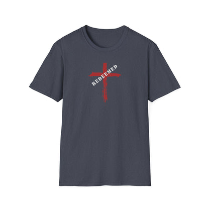 "Redeemed" Relays the message that God has paid the price for my sins through His Son's sacrifice Unisex Softstyle T-Shirt