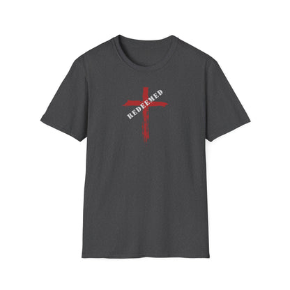"Redeemed" Relays the message that God has paid the price for my sins through His Son's sacrifice Unisex Softstyle T-Shirt