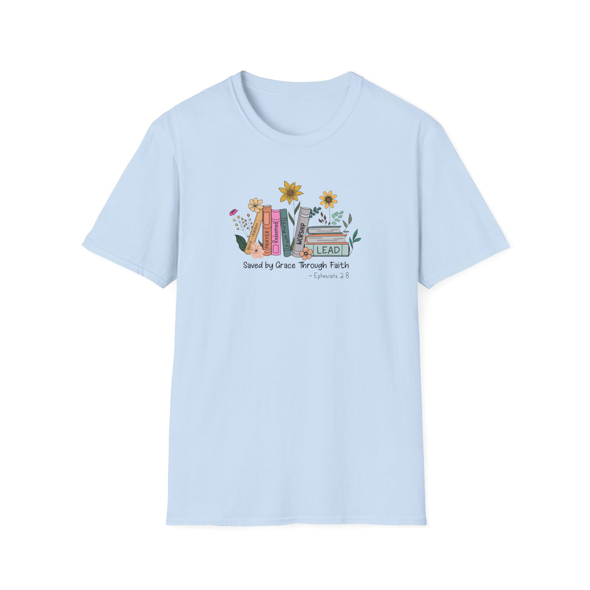 Flowers & Books Unisex Softstyle T-Shirt