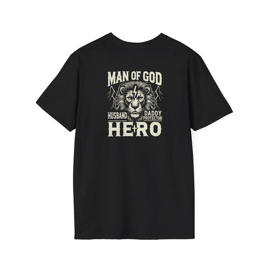 "Man of God Hero" Unisex Softstyle T-Shirt