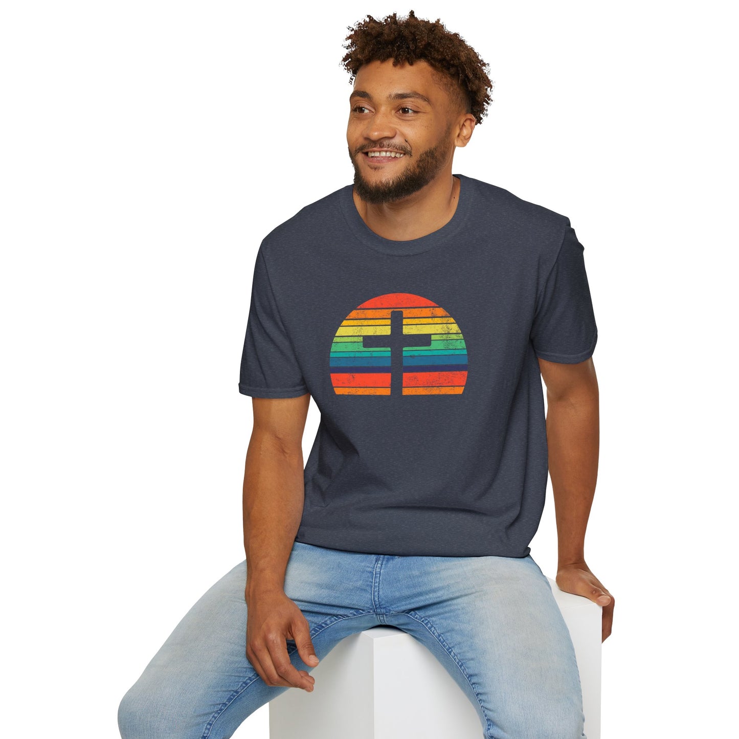 Retro Cross Unisex Softstyle T-Shirt