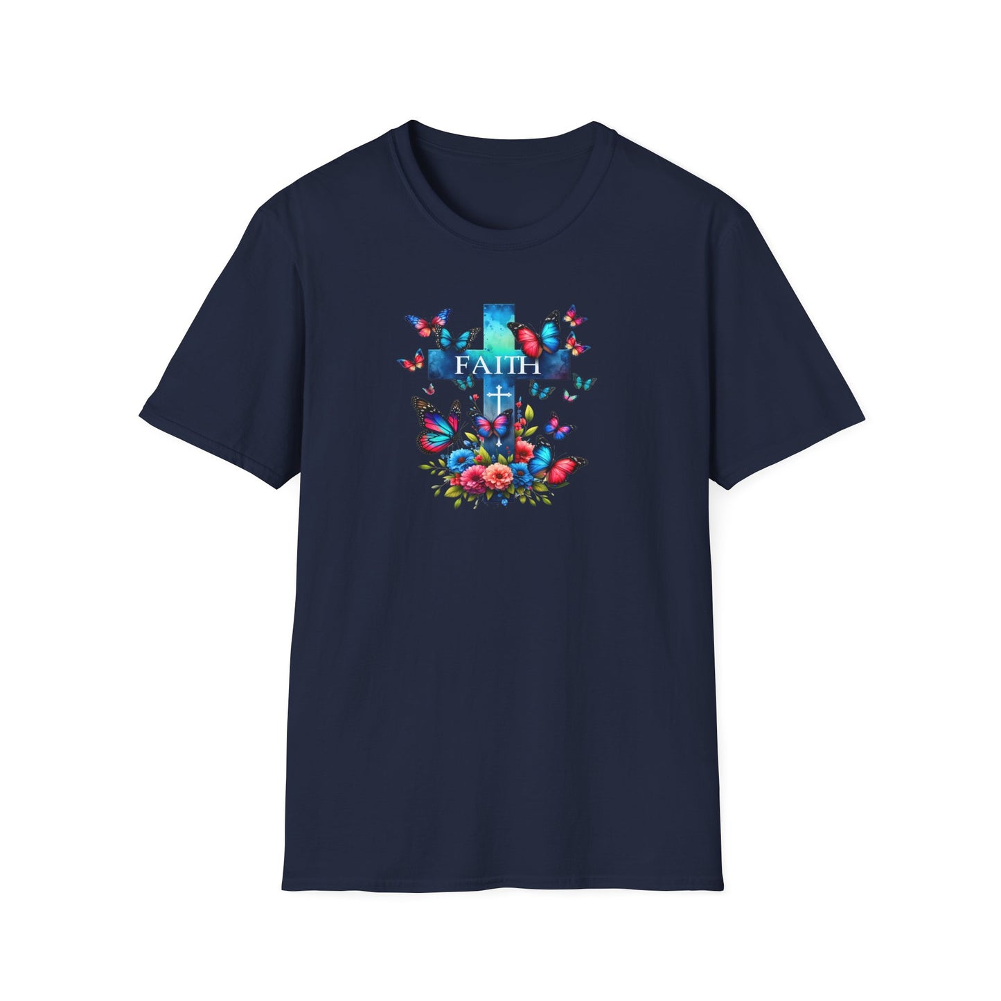 "Faith and Nature" -  Unisex T-Shirt - Christian, Butterfly Design
