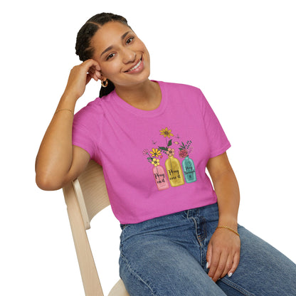 Jars of Flowers Unisex Softstyle T-Shirt