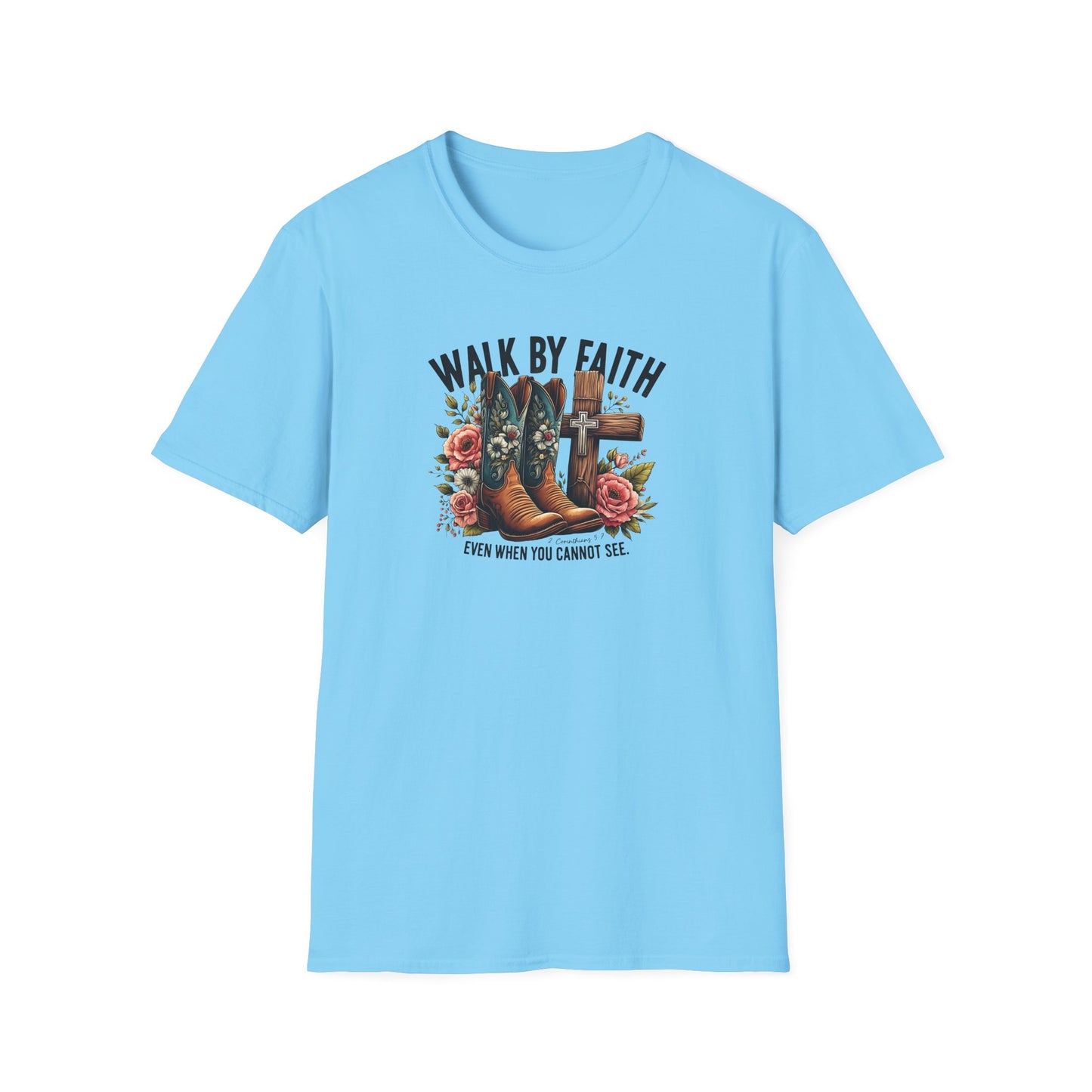 "Walk by Faith" Graphic T-Shirt for Faith-Loving Souls