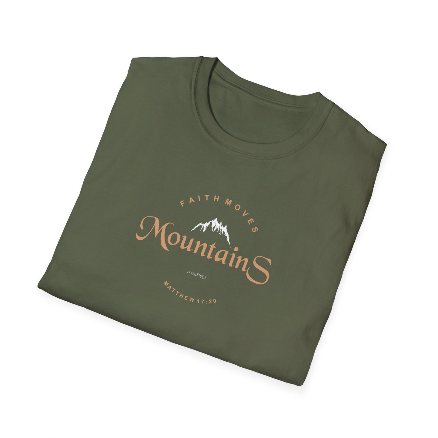Faith Moves Mountains Unisex Softstyle T-Shirt