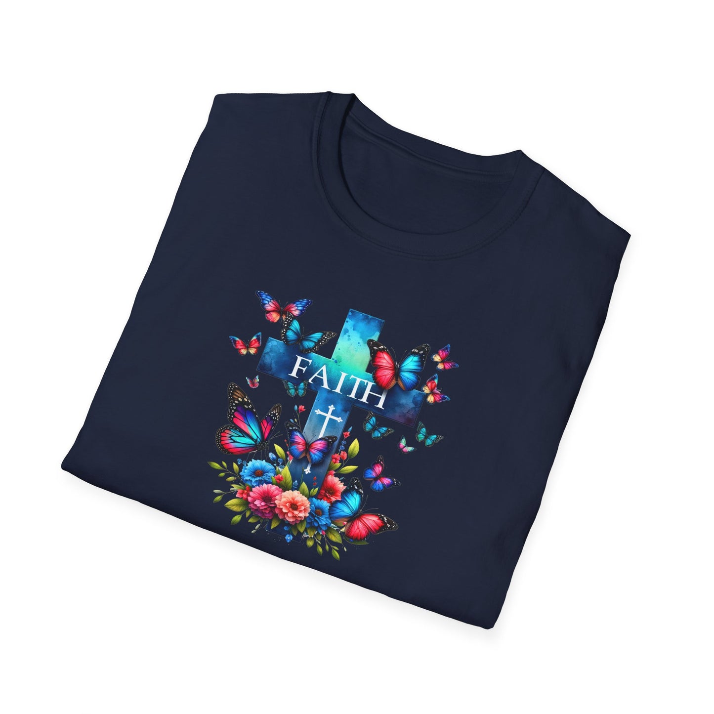 "Faith and Nature" -  Unisex T-Shirt - Christian, Butterfly Design