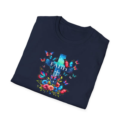 "Faith and Nature" -  Unisex T-Shirt - Christian, Butterfly Design